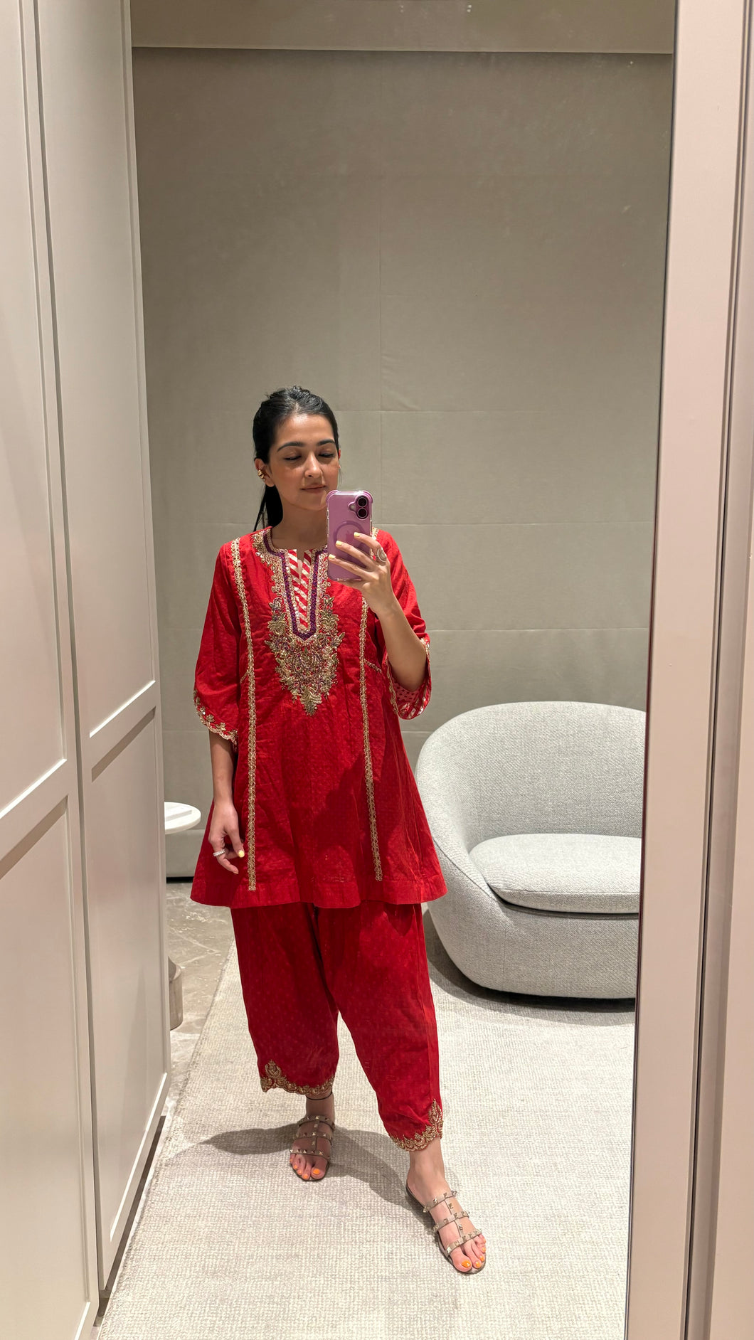 Red Kurta & Salwar