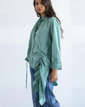 Load image into Gallery viewer, Teal Drawstring Shirt
