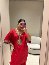 Load image into Gallery viewer, Red Ivory Kaftan Kurta &amp; Salwar
