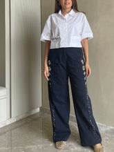 Load image into Gallery viewer, Denim Straight Pants - Deep Blue
