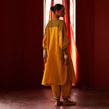 Load image into Gallery viewer, Mustard Long Kurta &amp; Pants
