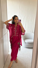 Load image into Gallery viewer, Pink Kaftan Kurta, Salwar &amp; Scarf
