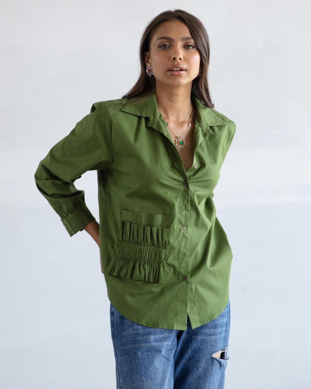 Green Pocket Shirt