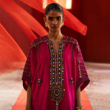 Load image into Gallery viewer, Pink Long Kaftan Kurta &amp; Pants
